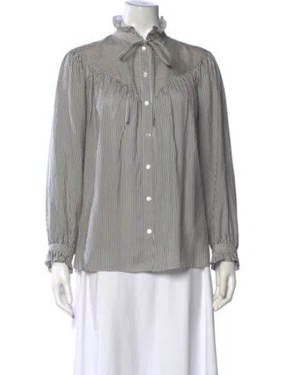 Pre-owned Celine 2020 Silk Blouse In Gray