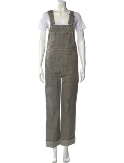 Pre-owned Celine 2020 Striped Jumpsuit In Black