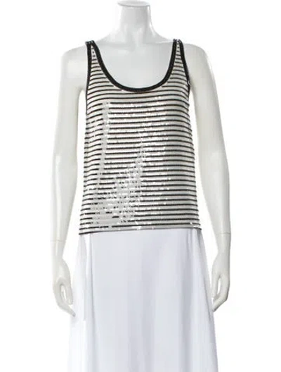 Pre-owned Celine 2020 Striped Top In White
