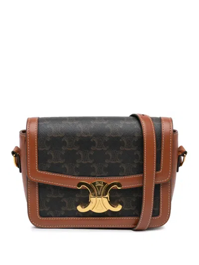 Pre-owned Celine 2020 Teen Coated Canvas Triomphe Crossbody Bag