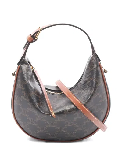 Pre-owned Celine 2020 Teen Lulu Triomphe Shoulder Bag In Brown