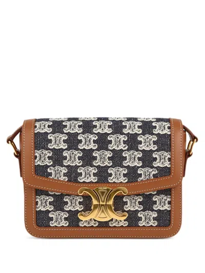 Pre-owned Celine 2020 Teen Triomphe Shoulder Bag In Blue