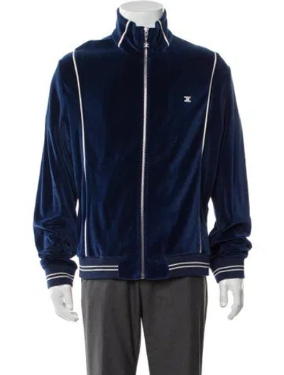 Pre-owned Celine 2020 Triomphe Bomber Jacket In Blue