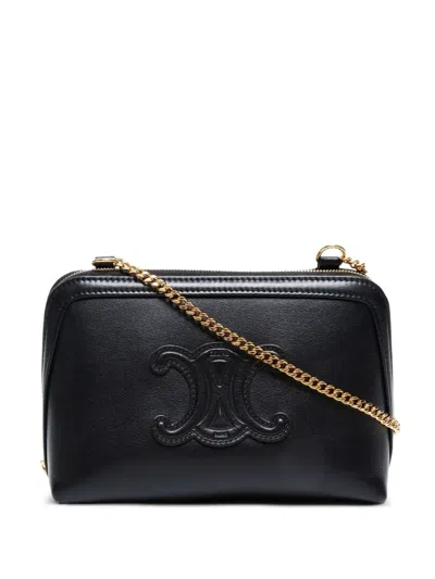 Pre-owned Celine 2020 Triomphe Shoulder Bag In Black