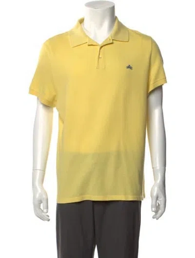 Pre-owned Celine 2020 X André Butzer 'wanderer' Polo Shirt In Yellow