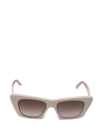 Pre-owned Celine 2020s Cat-eye Sunglasses In Neutrals