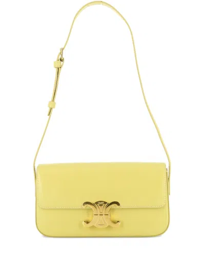Pre-owned Celine 2020s Claude Handbag In 黄色