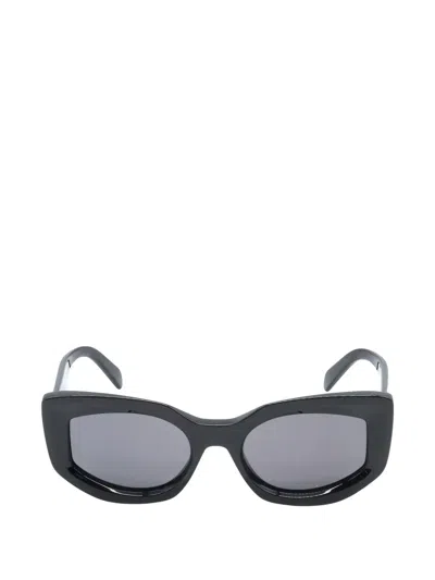 Pre-owned Celine 2020s Geometric-frame Sunglasses In Black