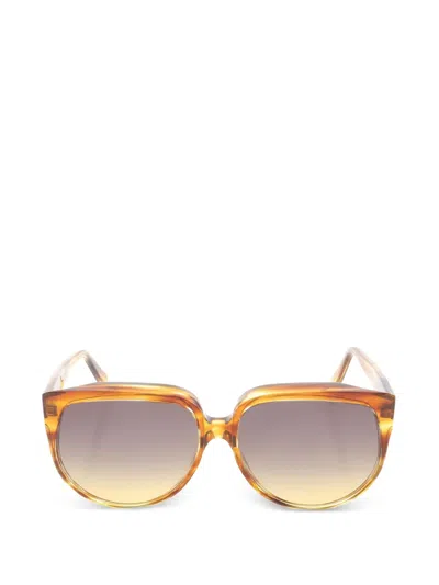 Pre-owned Celine 2020s Geometric-frame Sunglasses In Brown