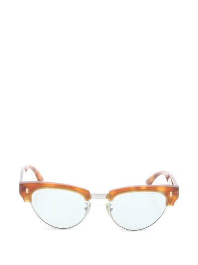 Pre-owned Celine 2020s Half-rim Cat-eye Sunglasses In Brown