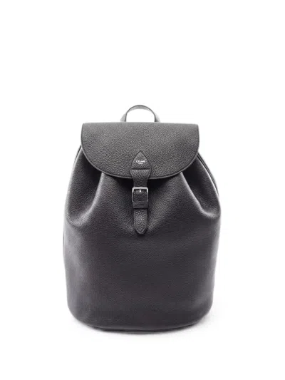 Pre-owned Celine 2020s Large Folco Leather Backpack In Black