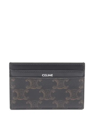 Pre-owned Celine 2020s Leather Card Holder In Black
