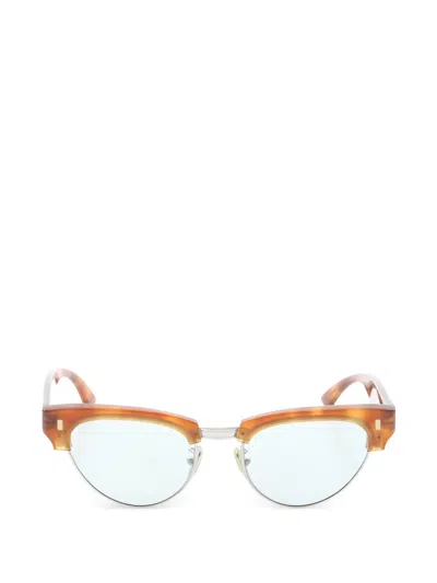 Pre-owned Celine 2020s Logo-detail Sunglasses In Brown