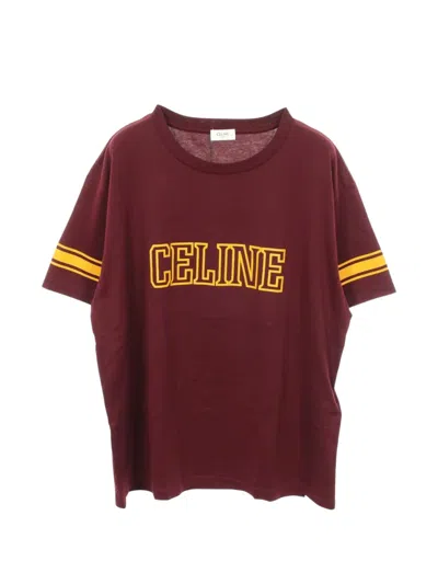 Pre-owned Celine 2020s Logo-print T-shirt In Red