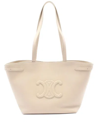 Pre-owned Celine 2020s Medium Hippopotamus Anais Logo Embossed Shoulder Bag