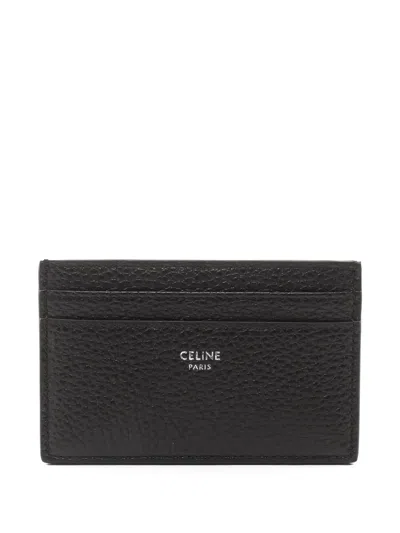 Pre-owned Celine 2020s Medium Leather Card Holder In Black