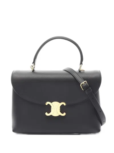 Pre-owned Celine 2020s Medium Nino Leather Tote Bag In Black