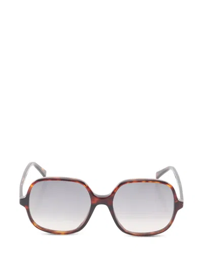 Pre-owned Celine 2020s Round-frame Sunglasses In Brown