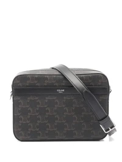 Pre-owned Celine 2020s Small Triomphe Cross Body Bag In Black