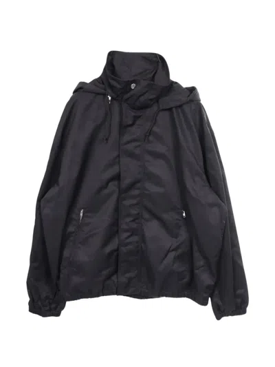 Pre-owned Celine 2020s Triomphe Embroidered Windbreaker Jacket In Black