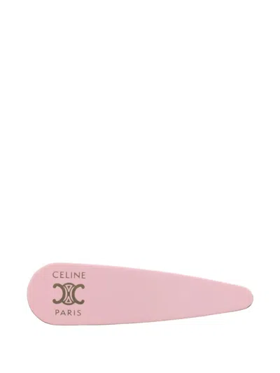 Pre-owned Celine 2020s Triomphe Hair Clip In Pink