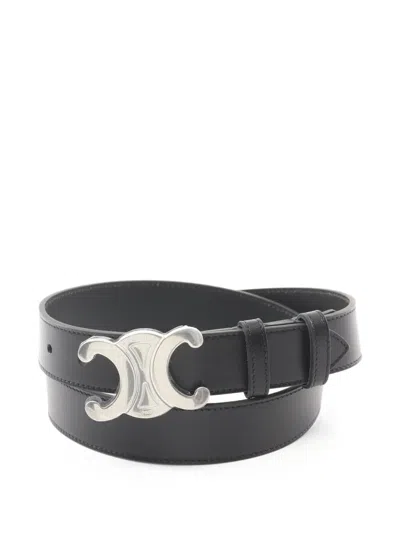 Pre-owned Celine 2020s Triomphe Leather Belt