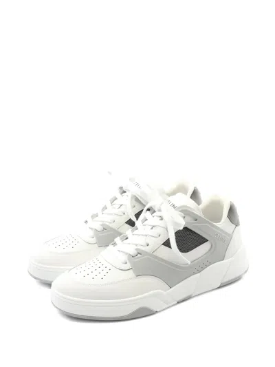 Pre-owned Celine 2020s Triomphe Leather Sneakers In White