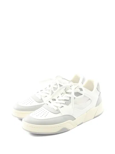 Pre-owned Celine 2020s Triomphe Leather Sneakers In White