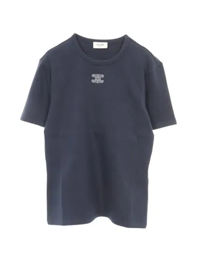 Pre-owned Celine 2020s Triomphe Short-sleeve T-shirt In Blue