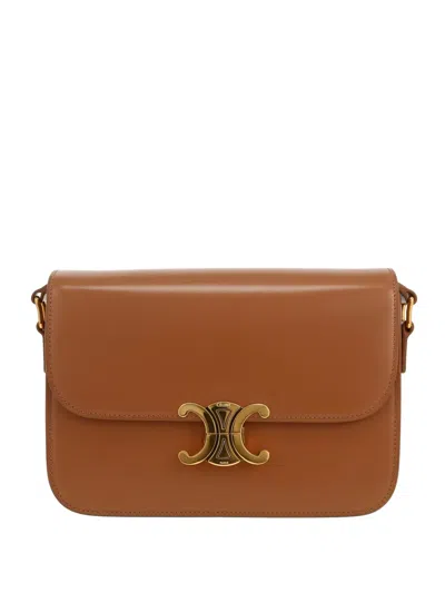 Pre-owned Celine 2020s Triomphe Shoulder Bag In Brown