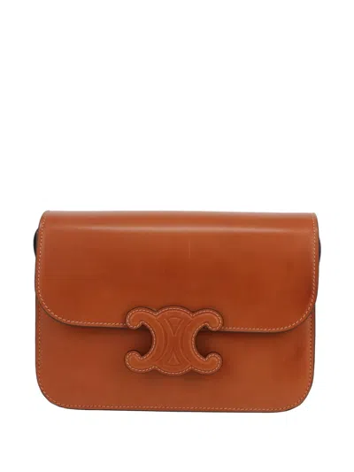 Pre-owned Celine 2020s Triomphe Shoulder Bag In Brown