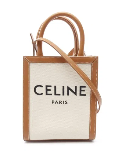 Pre-owned Celine 2021-2025 Mini Canvas Vertical Cabas Satchel
