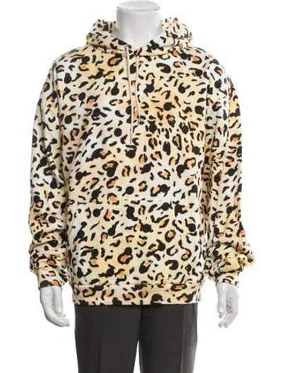 Pre-owned Celine 2021 Animal Print Hoodie W/ Tags In Yellow
