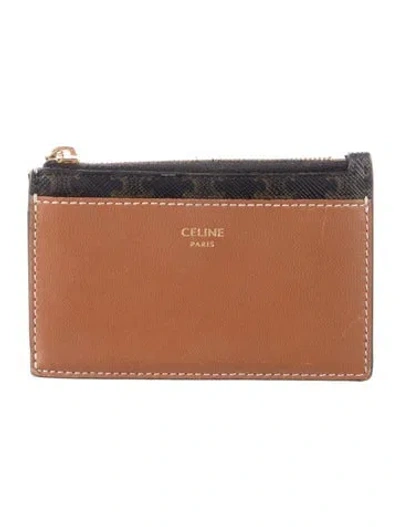 Pre-owned Celine 2021 Card Holder In Brown