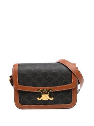 Pre-owned Celine 2021 Classique Triomphe Coated Canvas Triomphe Crossbody Bag
