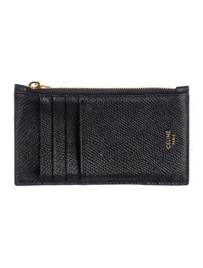 Pre-owned Celine 2021 Compact Card Holder Card Holder In Black
