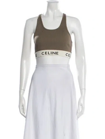 Pre-owned Celine 2021 Crew Neck Sports Bra In Neutral