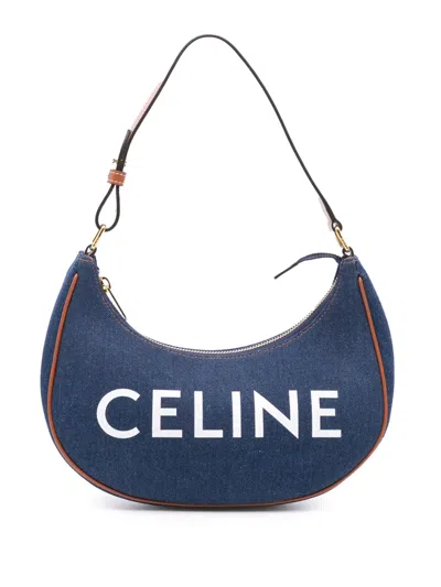 Pre-owned Celine 2021 Denim Ava Shoulder Bag In Blue