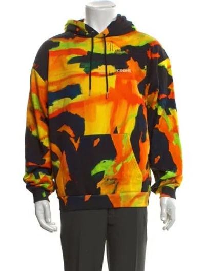 Pre-owned Celine 2021 Graphic Print Hoodie In Orange