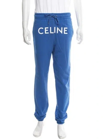 Pre-owned Celine 2021 Graphic Print Sweatpants In Blue