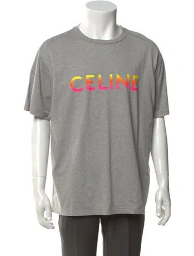 Pre-owned Celine 2021 Graphic Print T-shirt In Grey