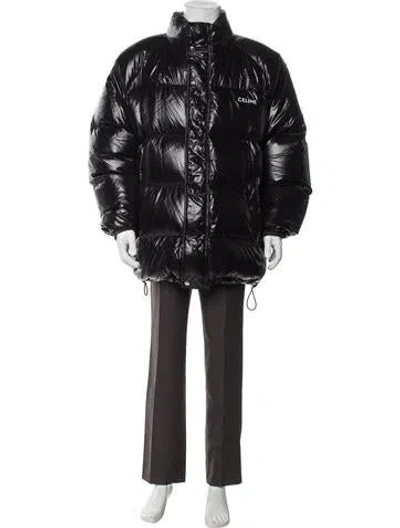 Pre-owned Celine 2021 Logo Puffer Puffer Coat W/ Tags In Black