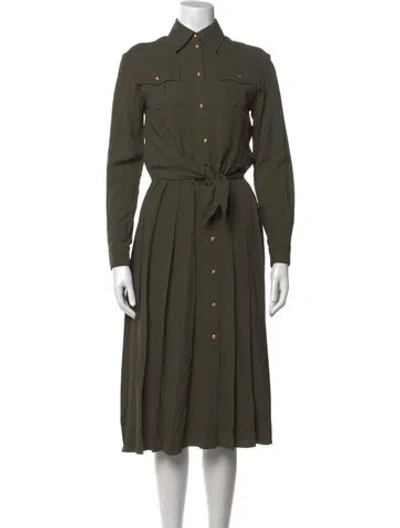 Pre-owned Celine 2021 Midi Length Dress In Green