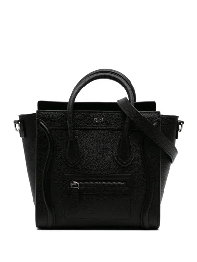 Pre-owned Celine 2021 Nano Leather Luggage Tote Satchel