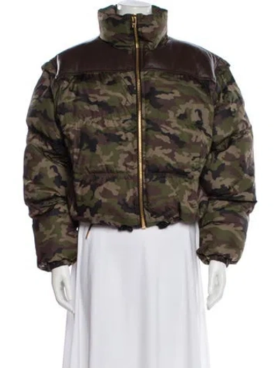 Pre-owned Celine 2021 Nylon Bomber Jacket In Green