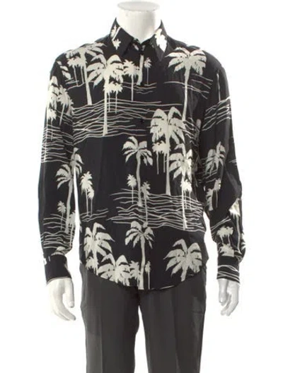Pre-owned Celine 2021 Printed Shirt In Black