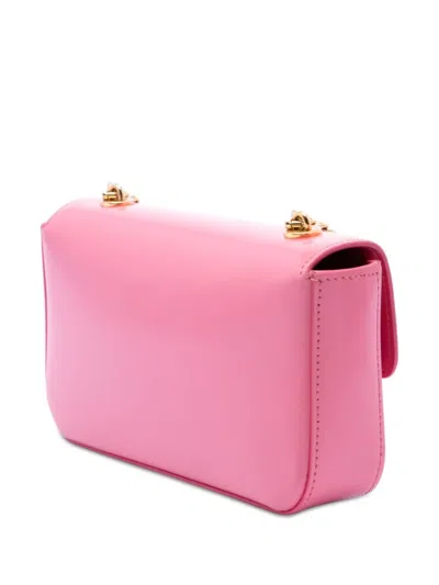 Pre-owned Celine 2021 Shiny Calfskin Claude Chain Shoulder Bag In Pink