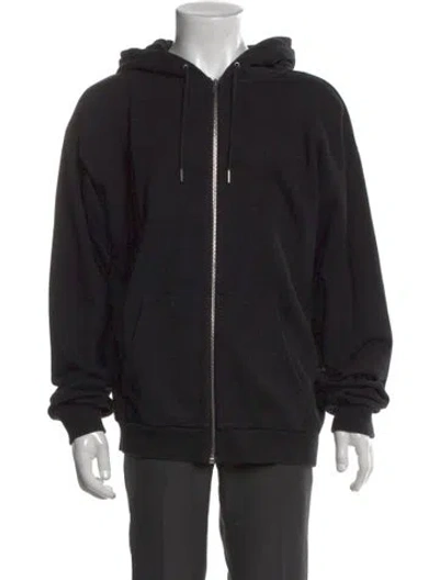 Pre-owned Celine 2021 Signature Logo Hoodie In Black