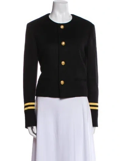 Pre-owned Celine 2021 Spencer Captain Evening Jacket In Black