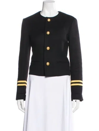 Pre-owned Celine 2021 Spencer Captain Evening Jacket In Black